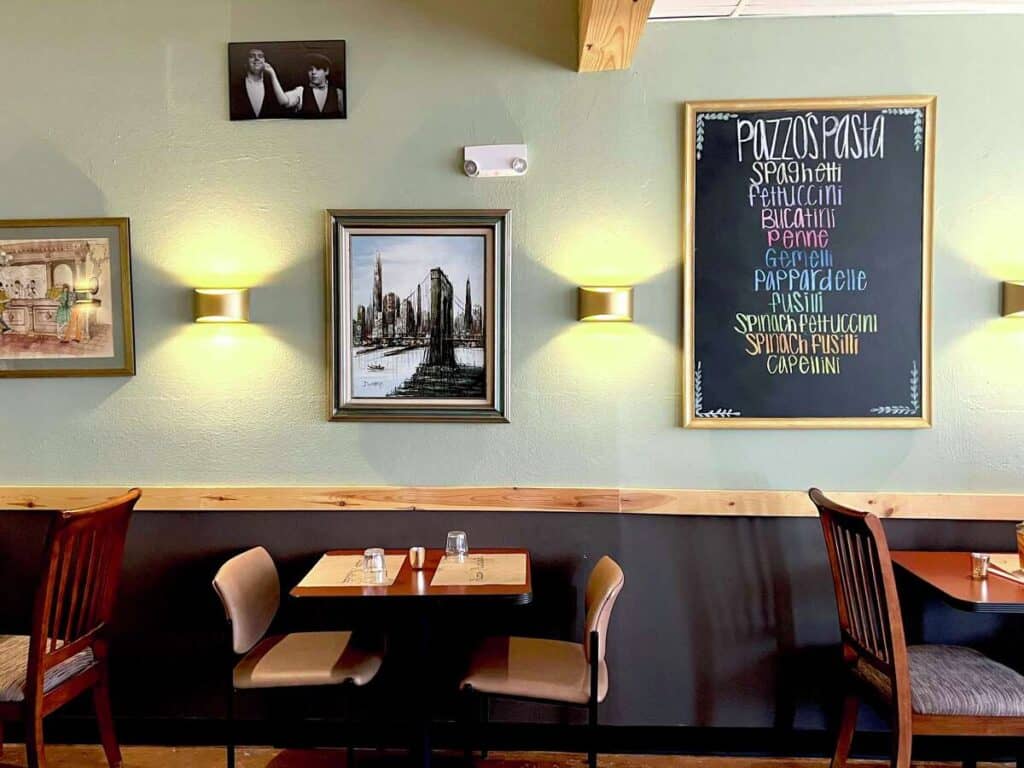 Pazzo Pastaria has a cozy atmosphere with limited seating