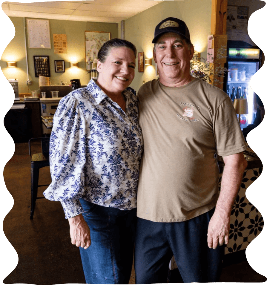 Gina and Sean Archer in their restaurant